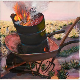 HEAGLE_Weedburner_2011_acrylic, ink and collage on paper_64 x 64 inches-1